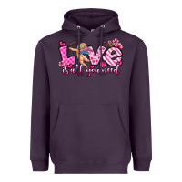 Plum love is all you need Heavyweight Hoodie - OliviaCreatesArt