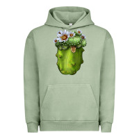 Pigment Oil Green Blossfeldia Cactus Urban Hoodie - LillyAllenDesigns