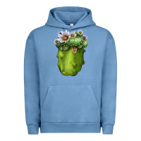 Pigment Pebble Blue Blossfeldia Cactus Urban Hoodie - LillyAllenDesigns