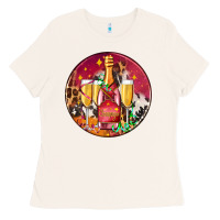 Bone christmas champagne bottle and champagne's Ladies Tee - AdoDesignShop
