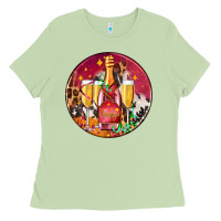 Matcha christmas champagne bottle and champagne's Ladies Tee - AdoDesignShop