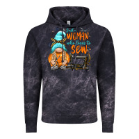 Cloud Black just a woman who loves to sew Vintage Hoodie - NancyCooperArtShop