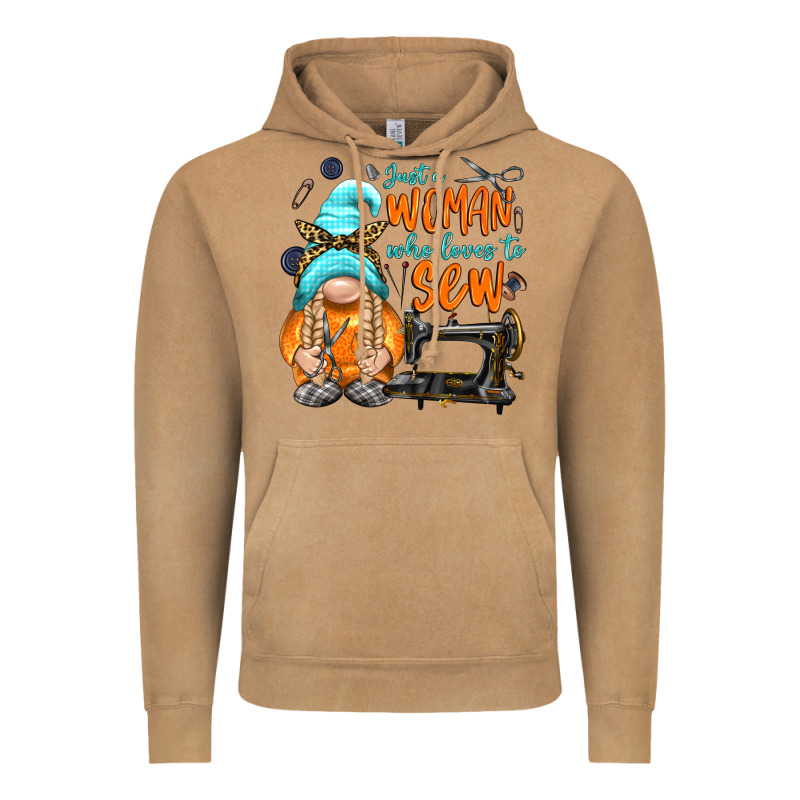 Just A Woman Who Loves To Sew Vintage Hoodie by NancyCooperArtShop | Teevron