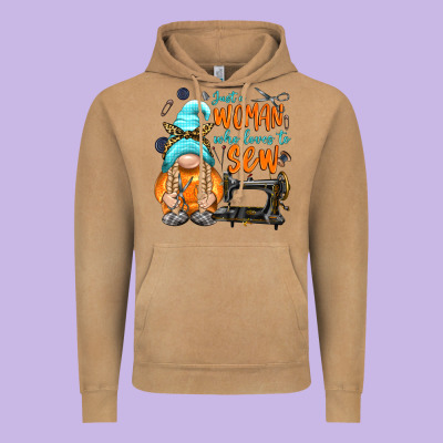 Just A Woman Who Loves To Sew Vintage Hoodie Designed By Nancycooperartshop