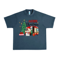 Midnight Navy merry christmas camper Urban Heavy Tee - MaliasSmallBusiness