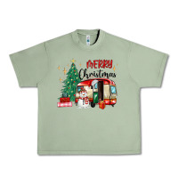 Oil Green merry christmas camper Urban Heavy Tee - MaliasSmallBusiness
