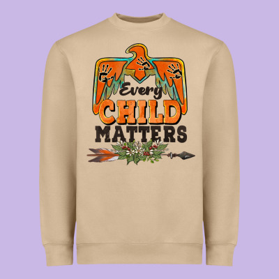 Every Child Matters Thunderbird Heavyweight Sweatshirt Designed By Barkaloodesign