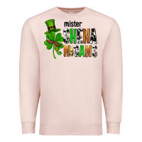 Pale Pink St. Patrick's Mister shenanigans Premium Sweatshirt - OliviaCreatesArt