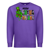 Purple St. Patrick's Mister shenanigans Premium Sweatshirt - OliviaCreatesArt