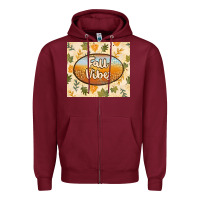 Burgundy retro fall vibes Zipper Hoodie - TumblerDesignByShophia