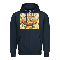 Navy retro fall vibes Zipper Hoodie - TumblerDesignByShophia