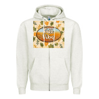 Oatmeal Heather retro fall vibes Zipper Hoodie - TumblerDesignByShophia
