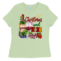 Matcha Christmas and wine Ladies Tee - AdoDesignShop