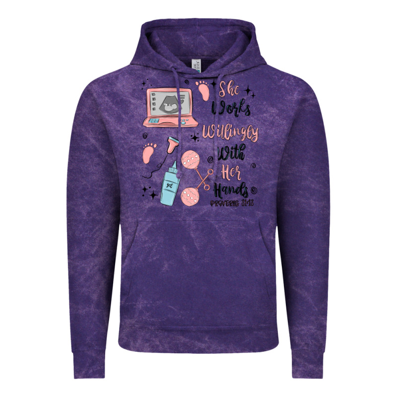 She Works Willingly With Her Hands Vintage Hoodie by MaliasSmallBusiness | Teevron