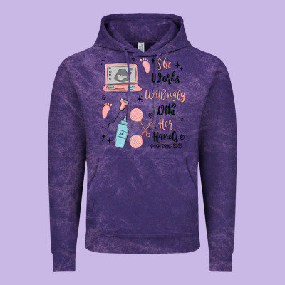 She Works Willingly With Her Hands Vintage Hoodie Designed By Maliassmallbusiness