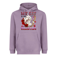 Lavender my cat is my valentine Heavyweight Hoodie - OliviaCreatesArt
