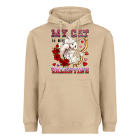 Mushroom my cat is my valentine Heavyweight Hoodie - OliviaCreatesArt