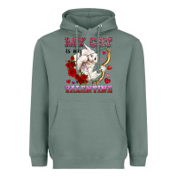Sage my cat is my valentine Heavyweight Hoodie - OliviaCreatesArt