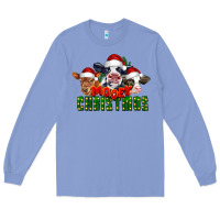 Colony Blue Mooey Christmas Cows Long Sleeve Tee - LillyAllenDesigns