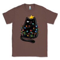 Chestnut christmas cat with lights Classic Tee - MaliasSmallBusiness