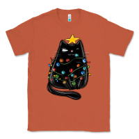 Copper christmas cat with lights Classic Tee - MaliasSmallBusiness