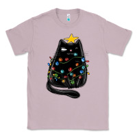 Lilac christmas cat with lights Classic Tee - MaliasSmallBusiness
