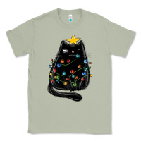 Matcha christmas cat with lights Classic Tee - MaliasSmallBusiness