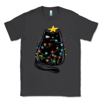 Smoke christmas cat with lights Classic Tee - MaliasSmallBusiness
