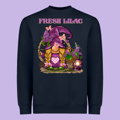 Fresh Lilac Gnome Heavyweight Sweatshirt Designed By Barkaloodesign