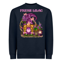Navy fresh lilac gnome Heavyweight Sweatshirt - BarkalooDesign