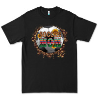 Black soccer mom with serape and leopard Premium Tee - Artiststas