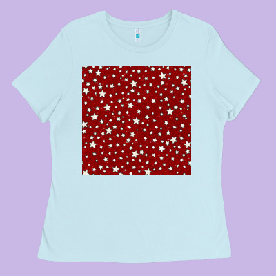Glitter 4th Of July Seamless Pattern Ladies Tee Designed By Bundleandbundleshop