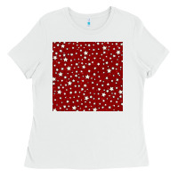 White glitter 4th of july seamless pattern Ladies Tee - BundleAndBundleShop