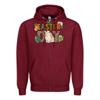 Burgundy Easter Day Zipper Hoodie - HowdyJamesFarm