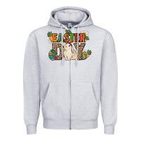 Heather Grey Easter Day Zipper Hoodie - HowdyJamesFarm