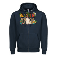 Navy Easter Day Zipper Hoodie - HowdyJamesFarm