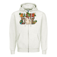 Oatmeal Heather Easter Day Zipper Hoodie - HowdyJamesFarm