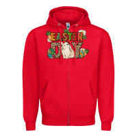 Red Easter Day Zipper Hoodie - HowdyJamesFarm