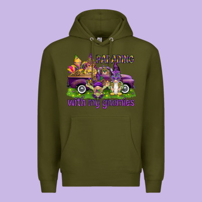 Parading With My Gnomies Premium Hoodie Designed By Howdyjamesfarm