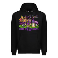 Black Parading with my gnomies Premium Hoodie - HowdyJamesFarm