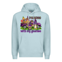 Blue Mist Parading with my gnomies Premium Hoodie - HowdyJamesFarm