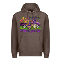 Coffee Parading with my gnomies Premium Hoodie - HowdyJamesFarm
