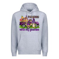 Heather Grey Parading with my gnomies Premium Hoodie - HowdyJamesFarm