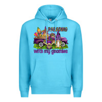 Ocean Blue Parading with my gnomies Premium Hoodie - HowdyJamesFarm
