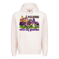 Pale Pink Parading with my gnomies Premium Hoodie - HowdyJamesFarm