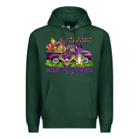 Sports Green Parading with my gnomies Premium Hoodie - HowdyJamesFarm
