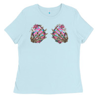 Baby Blue easter hands skeleton Ladies Tee - Jasminsmagicworld