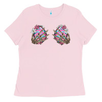 Bubblegum Pink easter hands skeleton Ladies Tee - Jasminsmagicworld