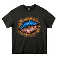 Asphalt western 4 of july lips Heavy Core Tee - BundleAndBundleShop