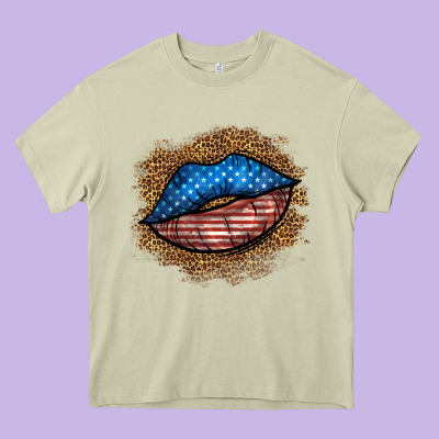 Western 4 Of July Lips Heavy Core Tee Designed By Bundleandbundleshop